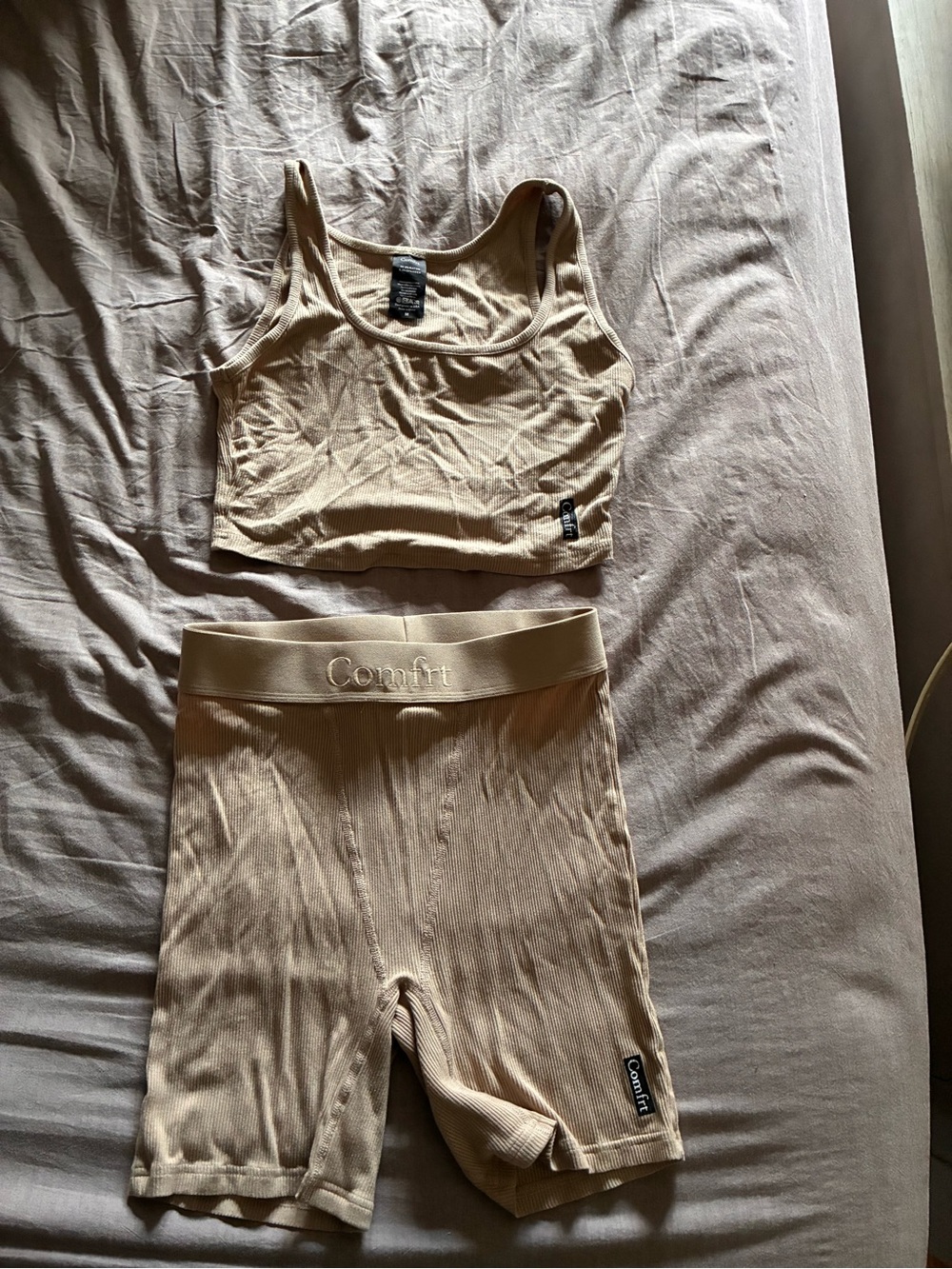 Comfrt Ribbed Crop Tank and High-Waist contour boxers